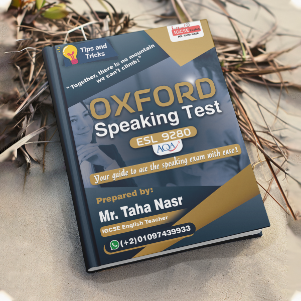 Dr Taha Nasr (AQA) English A Second Language(ESL) / Grammar booklet,past papers,Speaking notes,writing note